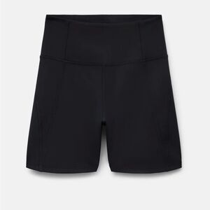 NWOT Girlfriend Collective Black High-Waisted  Run Shorts
